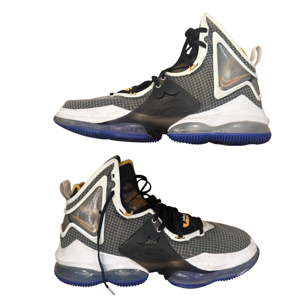 Nike LeBron 19 Hardwood Classics Black White Gold Men's Size 11.5 CZ0203-002‎